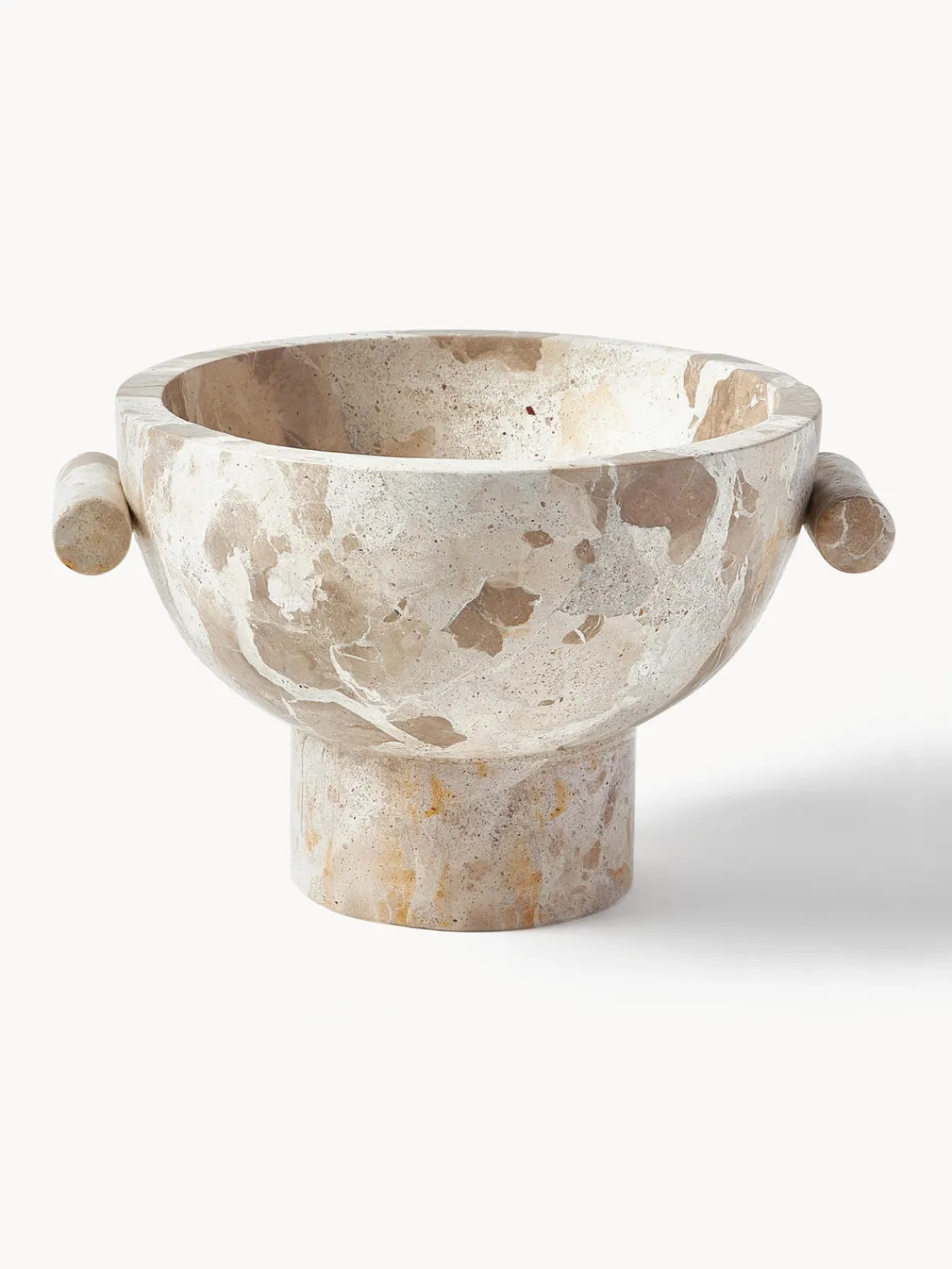 Jarrones|Cuencos Decorativos>Westwing Collection Bol decorativo de mármol Fossil, 15 cm Mármol tonos beige