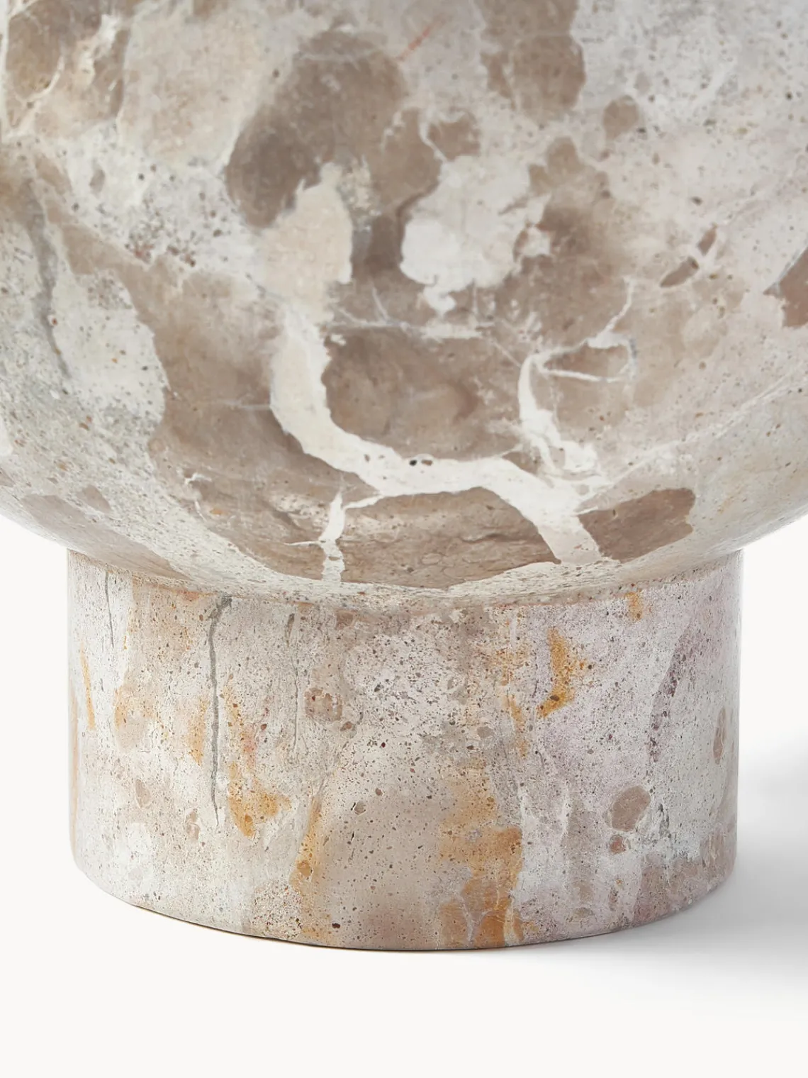 Jarrones|Cuencos Decorativos>Westwing Collection Bol decorativo de mármol Fossil, 15 cm Mármol tonos beige