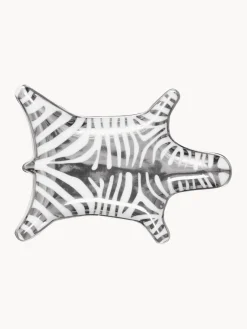 Bandejas Decorativas|Jarrones></noscript>Jonathan Adler Bol decorativo de porcelana Zebra Blanco, plateado