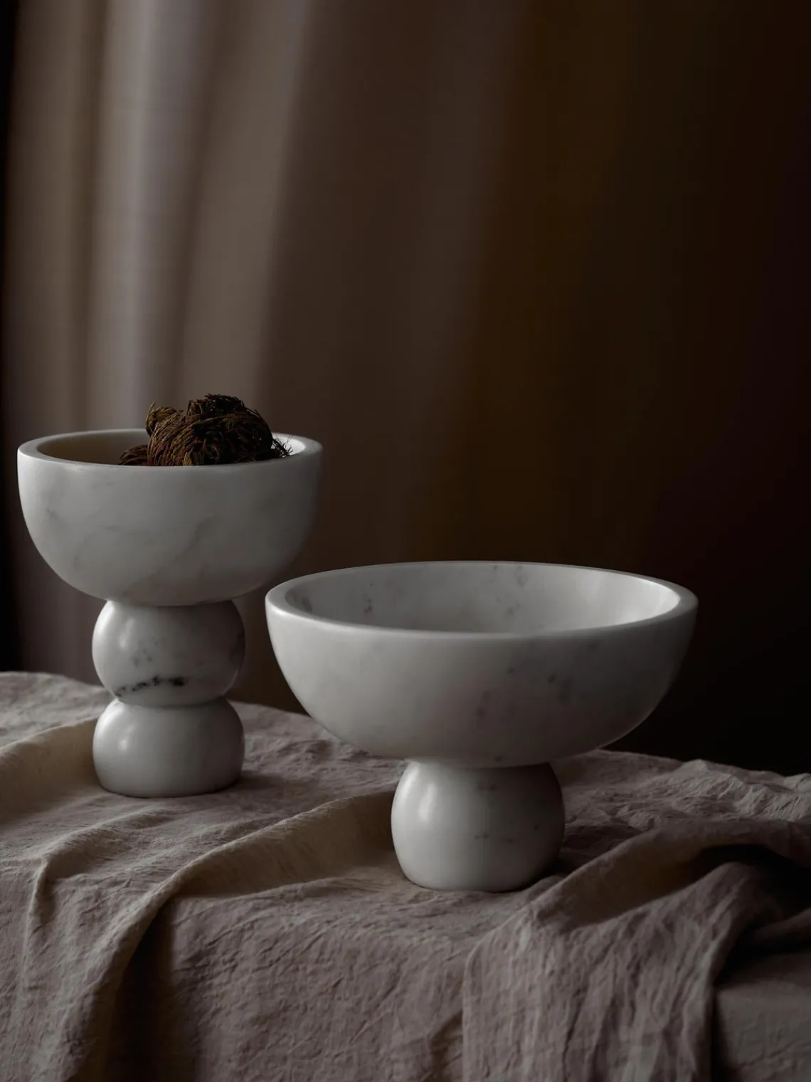 Discount Bol decorativo pequeño de mármol Levi Jarrones|Cuencos Decorativos