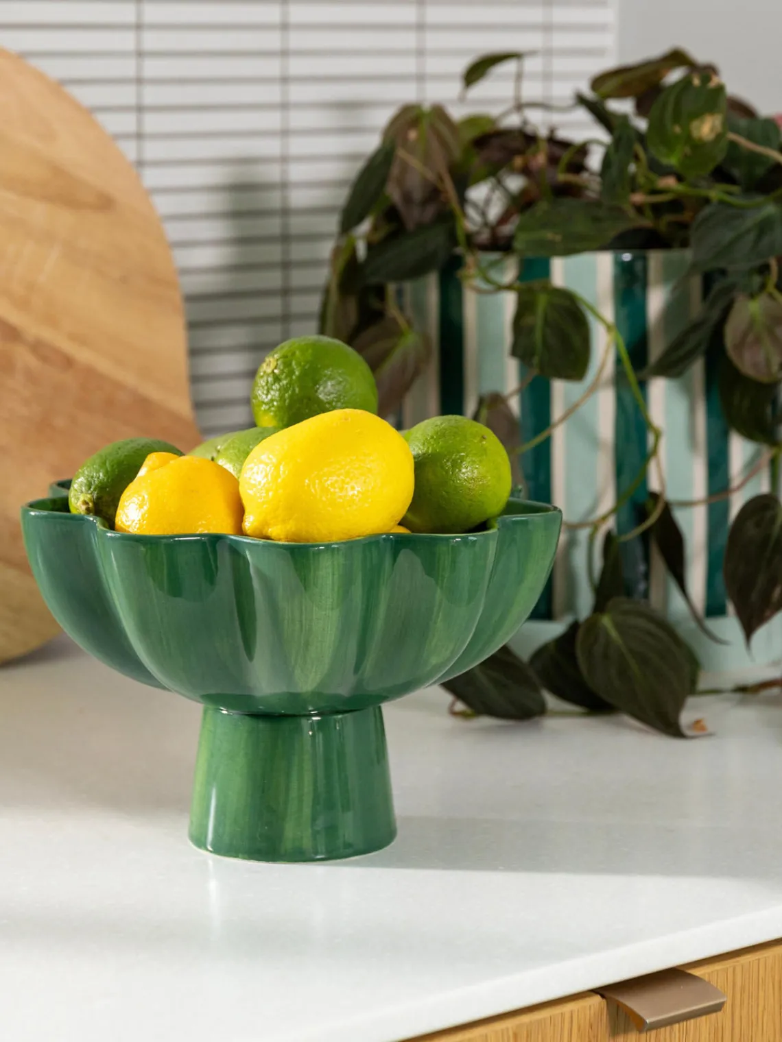 Bol decorativo pintado a mano Sun Cuencos Decorativos|Jarrones