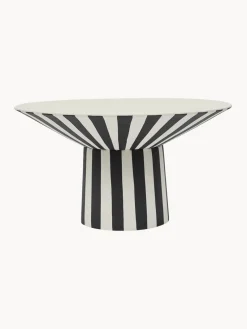 Cuencos Decorativos|Jarrones>Oyoy Living Design Bol decorativo pintado a mano Toppu, 17 cm Off White, negro