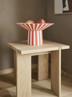 Cuencos Decorativos|Jarrones>Oyoy Living Design Bol decorativo pintado a mano Toppu, 17 cm Coral, Off White