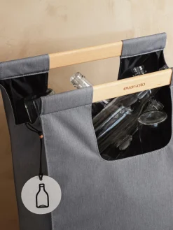 Cubos De Basura Y Reciclaje|Almacenaje De Cocina></noscript>Eva Solo Bolsa de separación de residuos Trent, 28 L Gris oscuro, madera de haya