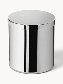 Accesorios De Baño|Jarrones>Westwing Collection Bote de almacenamiento de metal Halston Plateado