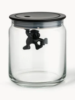 Botes De Cocina|Almacenaje De Cocina>ALESSI Bote de almacenamiento Gianni, 12 cm Negro, transparente