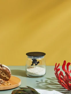 Botes De Cocina|Almacenaje De Cocina>ALESSI Bote de almacenamiento Gianni, 12 cm Negro, transparente