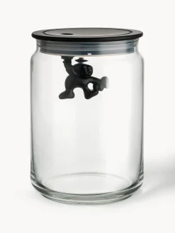 Botes De Cocina|Almacenaje De Cocina>ALESSI Bote de almacenamiento Gianni, 15 cm Negro, transparente
