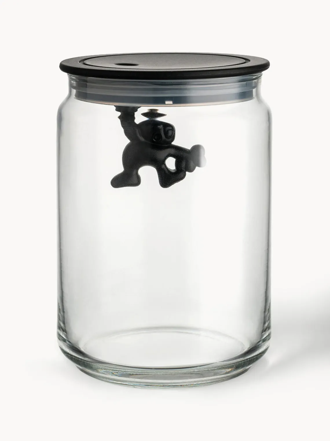 Botes De Cocina|Almacenaje De Cocina>ALESSI Bote de almacenamiento Gianni, 15 cm Negro, transparente