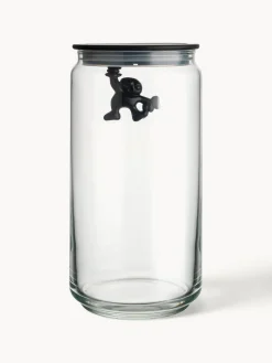 Botes De Cocina|Almacenaje De Cocina>ALESSI Bote de almacenamiento Gianni, 21 cm Negro, transparente