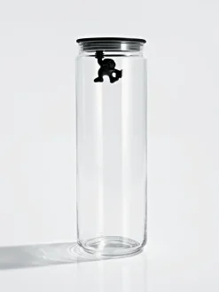 Botes De Cocina|Almacenaje De Cocina></noscript>ALESSI Bote de almacenamiento Gianni, 31 cm Negro, transparente