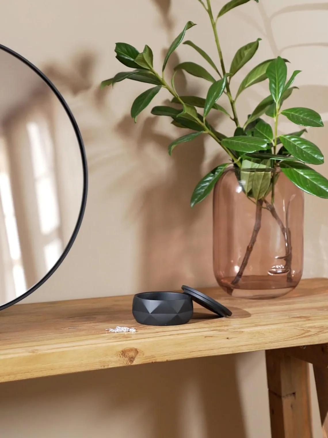 Accesorios De Baño|Jarrones> Bote para el baño de poliresina Crackle