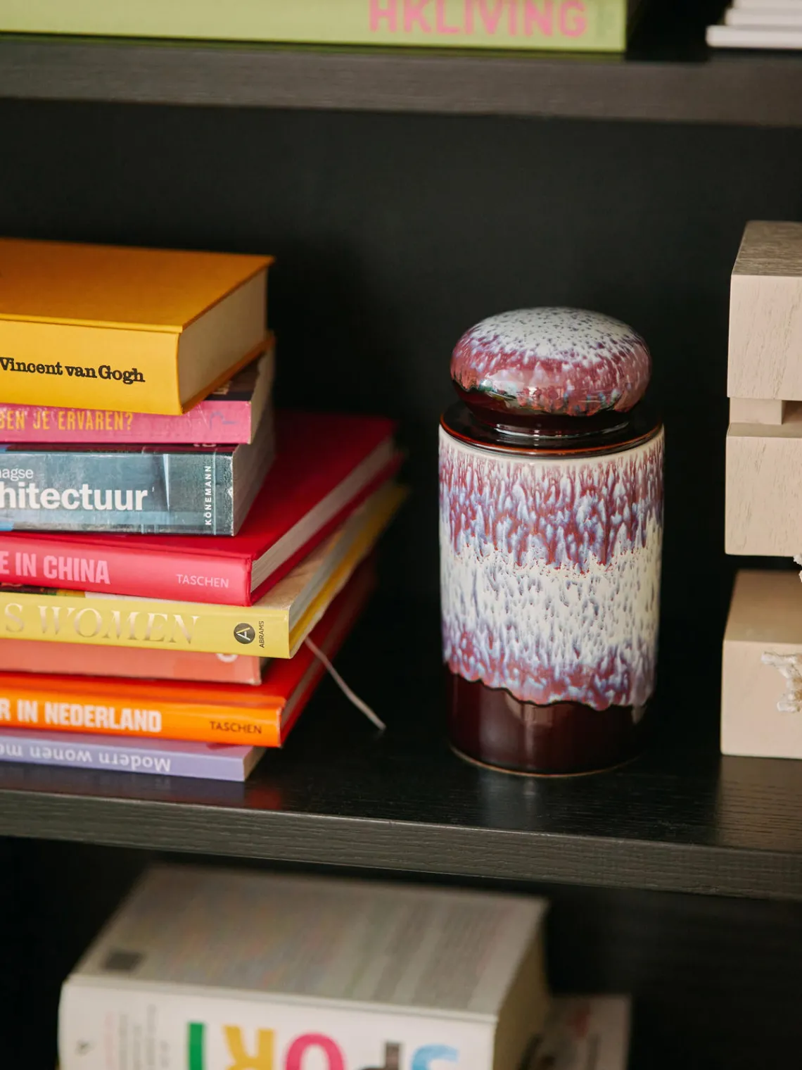 Botes De Cocina|Almacenaje De Cocina>HKLIVING Bote pintado a mano de cerámica 70s