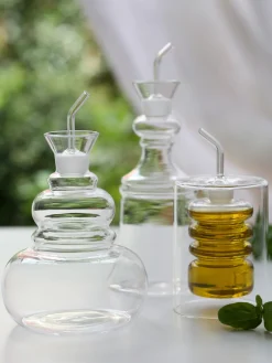 Aceiteras Y Vinagreras|Aceiteras Y Vinagreras>ICHENDORF Botella artesanal de vinagre y aceite Rings, Al 16 cm