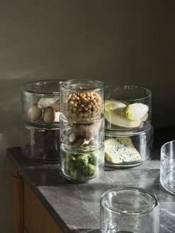 Sale Botes de vidrio soplados Sylvia, 4 uds. Botes De Cocina|Almacenaje De Cocina