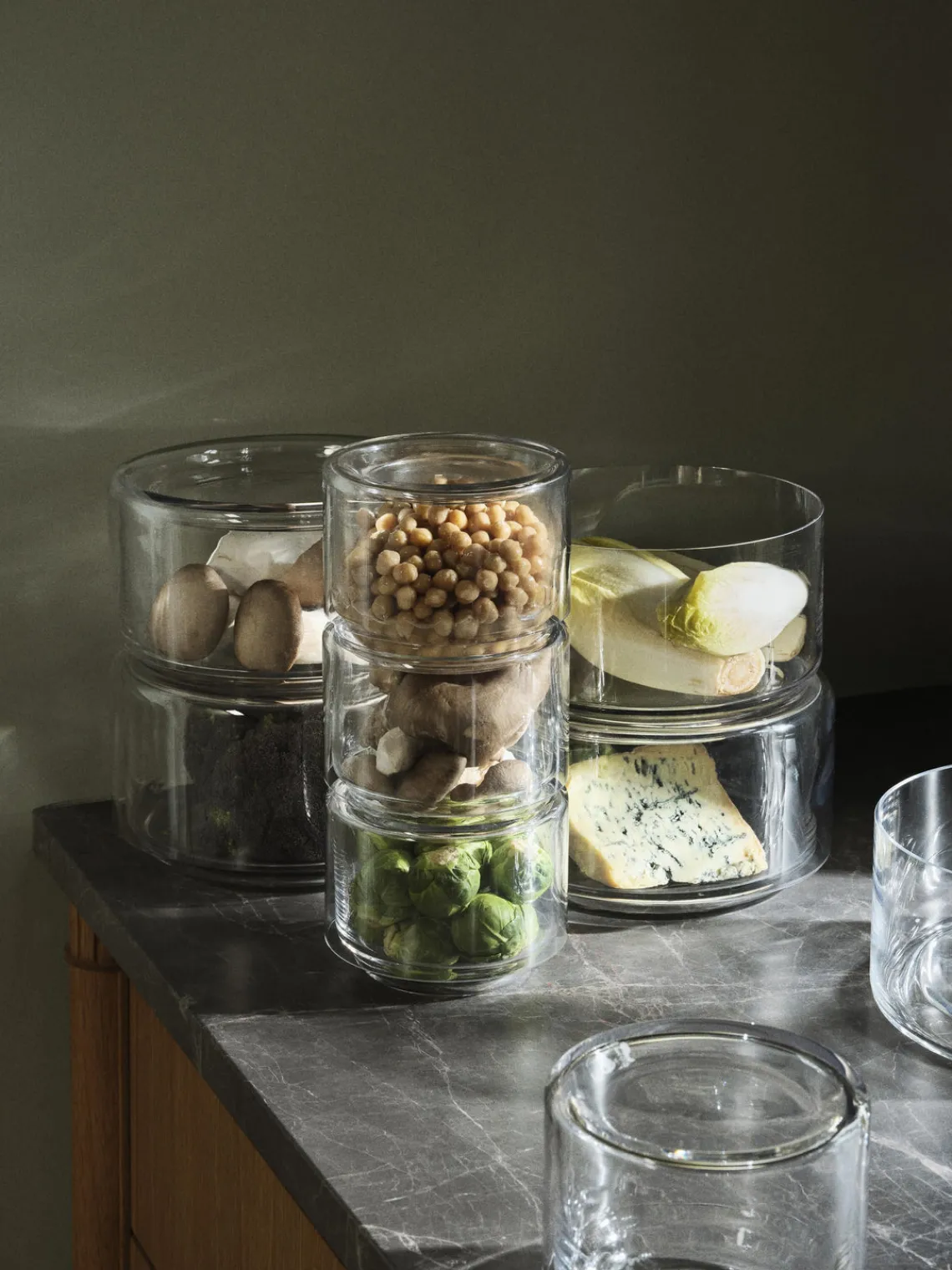 Sale Botes de vidrio soplados Sylvia, 4 uds. Botes De Cocina|Almacenaje De Cocina