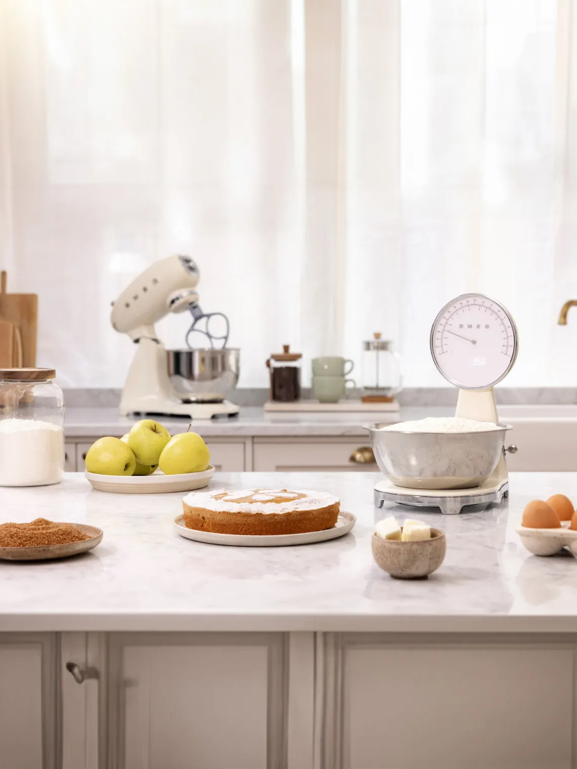 Artículos De Cocina|Utensilios De Cocina>Smeg Báscula de cocina 50's Style Crema