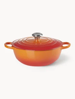 Ollas|Ollas>LE CREUSET Cacerola Marmita de hierro fundido La Marmite Signature Collection Tonos naranjas, plateado