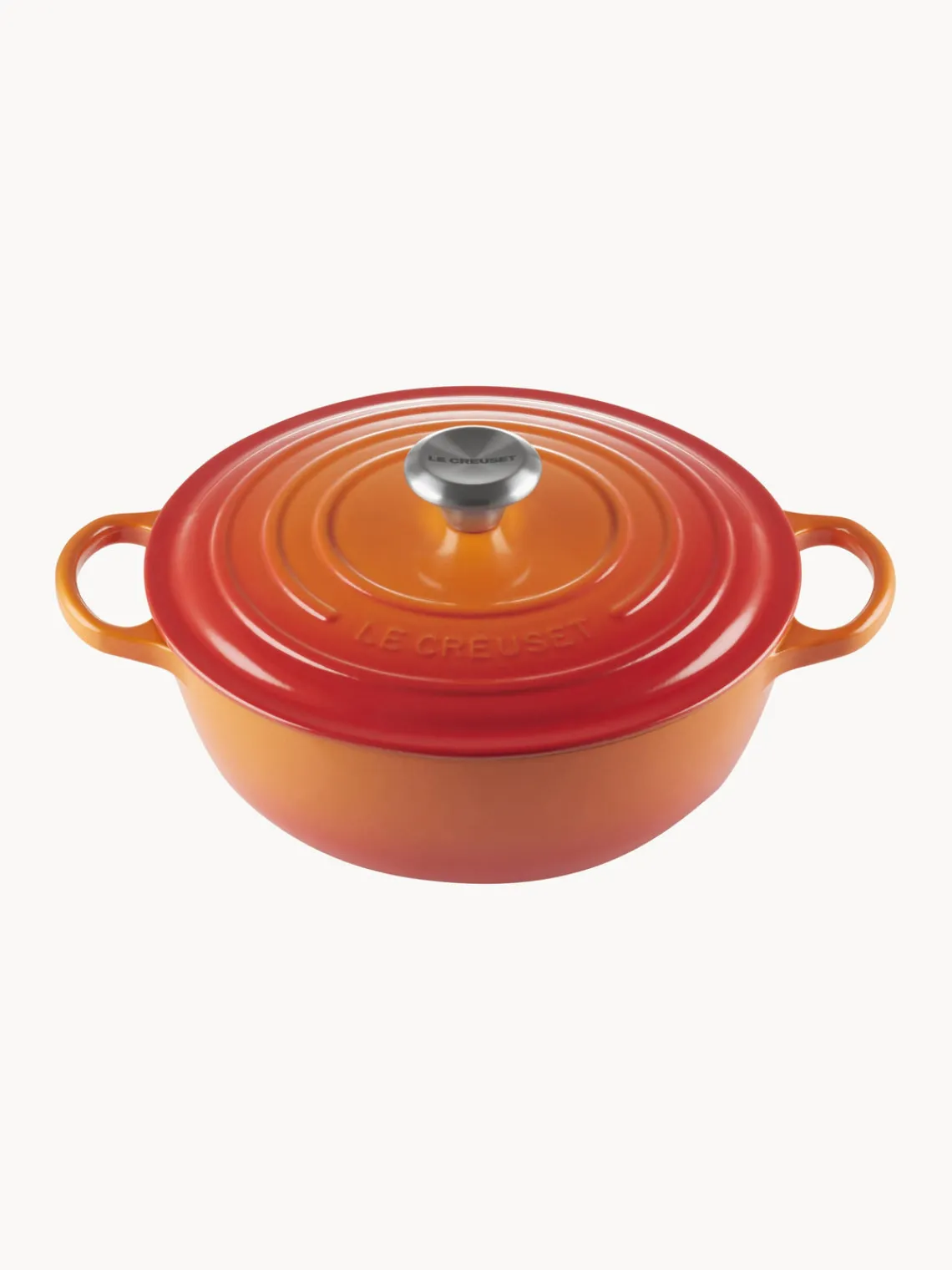 Ollas|Ollas>LE CREUSET Cacerola Marmita de hierro fundido La Marmite Signature Collection Tonos naranjas, plateado