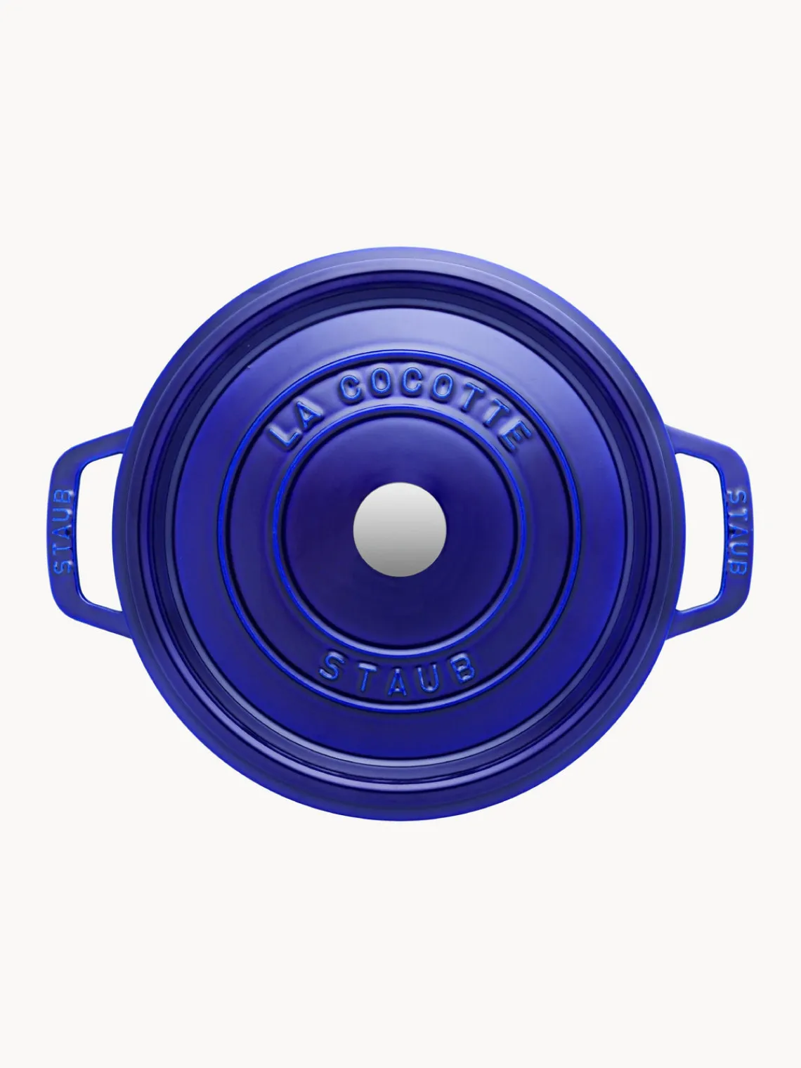 Ollas|Ollas>Staub Cacerola redonda de hierro fundido La Cocotte Azul real, plateado