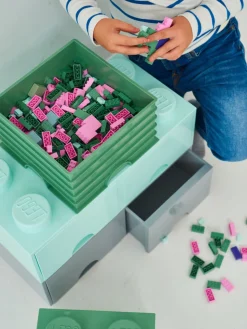 Cestas Y Cajas|Almacenaje Infantil>LEGO Caja de almacenamiento Brick Four Verde salvia