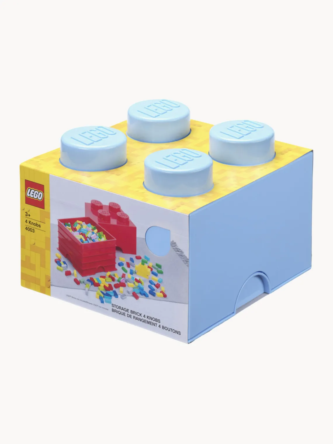 Decoración Infantil|Cestas Y Cajas>LEGO Caja de almacenamiento Brick Four Azul claro