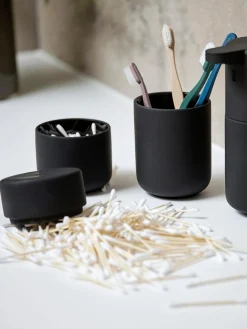 Accesorios De Baño|Jarrones>Zone Denmark Caja de almacenamiento con superficie suave al tacto Ume Negro mate