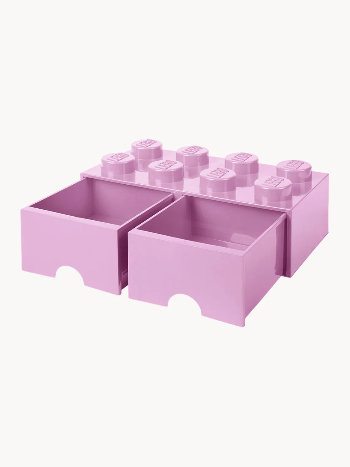 Cestas Y Cajas|Decoración Infantil>LEGO Caja de almacenamiento con 2 cajones Brick Eight Rosa claro