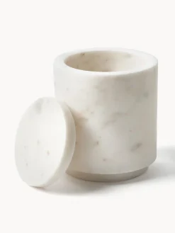 Accesorios De Baño|Accesorios De Baño></noscript>Westwing Collection Caja de almacenamiento de mármol Simba, al 14 cm Mármol blanco