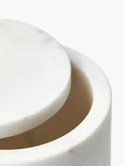 Accesorios De Baño|Accesorios De Baño></noscript>Westwing Collection Caja de almacenamiento de mármol Simba, al 14 cm Mármol blanco