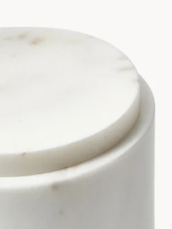 Accesorios De Baño|Accesorios De Baño></noscript>Westwing Collection Caja de almacenamiento de mármol Simba, al 14 cm Mármol blanco