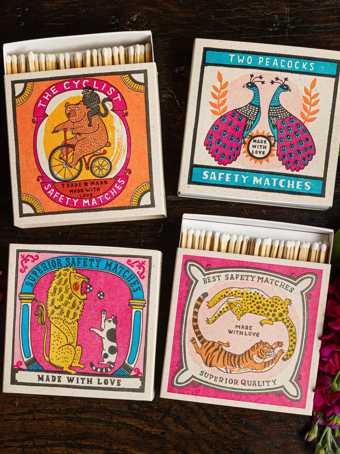 Cerillas|Velas Decorativas>Archivist Caja de cerillas de diseño Chasing Big Cats