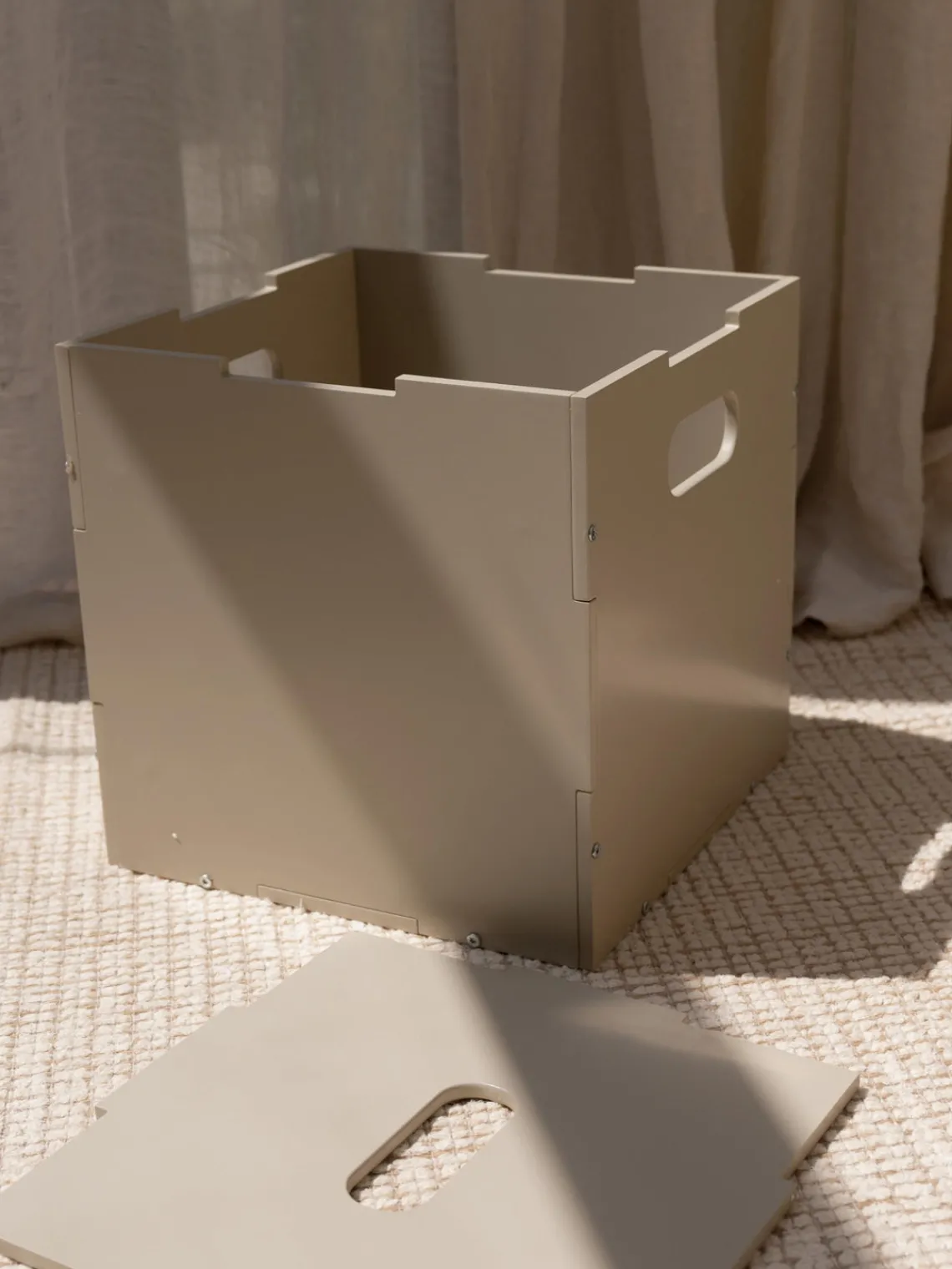 Cestas Y Cajas|Decoración Infantil>Nofred Caja de madera Cube Beige claro