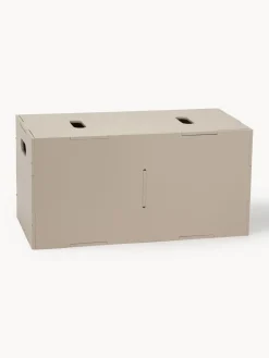 Decoración Infantil|Cestas Y Cajas>Nofred Caja de madera Cube Beige claro