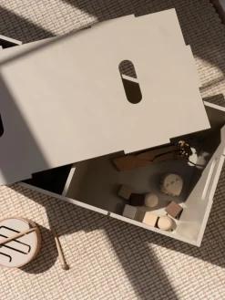 Decoración Infantil|Cestas Y Cajas></noscript>Nofred Caja de madera Cube Beige claro