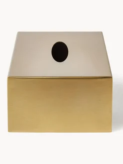 Accesorios De Baño|Jarrones></noscript>Westwing Collection Caja de pañuelos de metal Halston Dorado