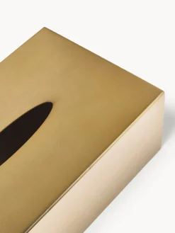 Accesorios De Baño|Jarrones></noscript>Westwing Collection Caja de pañuelos de metal Halston Dorado
