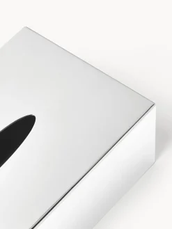 Accesorios De Baño|Jarrones></noscript>Westwing Collection Caja de pañuelos de metal Halston Plateado