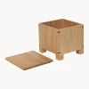 Almacenaje De Cocina>Ferm Living Caja para ajos de madera de roble Bon