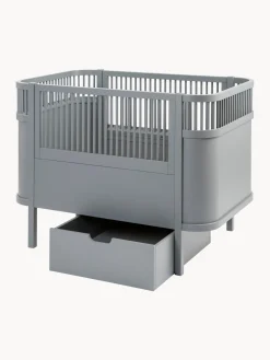 Cunas Para Bebé|Decoración Infantil>Sebra Cajón de madera con ruedas para cama Baby & Jr. Gris oscuro