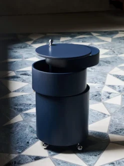 Cajoneras|Cajoneras>Verpan Cajonera redonda de diseño Verner Panton Barboy Azul petróleo mate