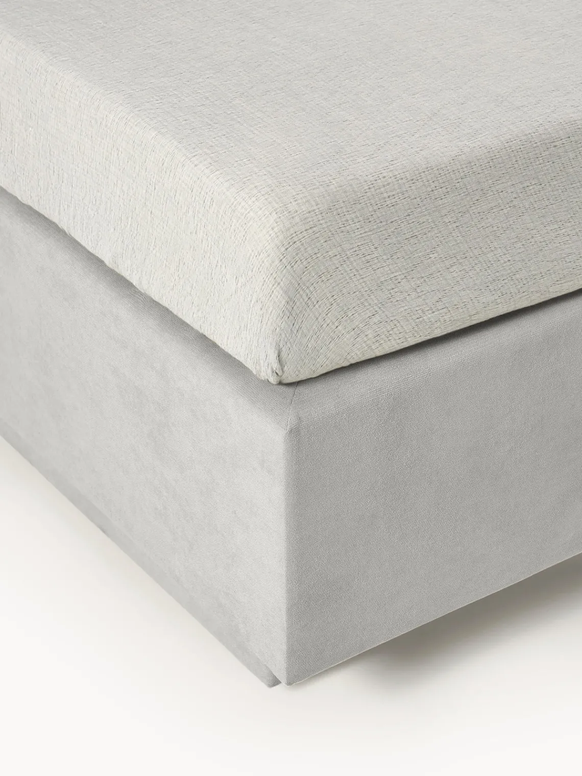 Camas Continentales|Camas>Westwing Collection Cama continental con espacio de almacenamiento Livia Tejido fino gris claro