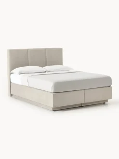 Camas Continentales|Camas>Westwing Collection Cama continental con espacio de almacenamiento Oberon Tejido fino beige