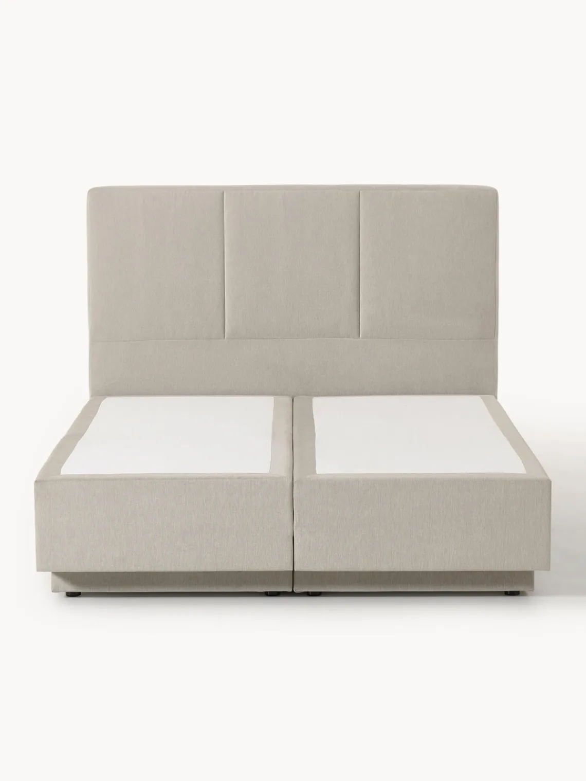 Camas Continentales|Camas>Westwing Collection Cama continental con espacio de almacenamiento Oberon Tejido fino beige