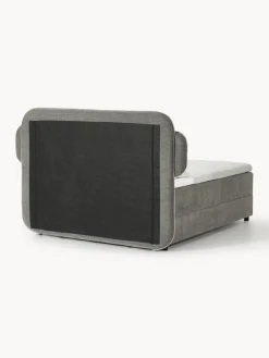 Camas Continentales|Camas></noscript>Westwing Collection Cama continental con espacio de almacenamiento Enrica Tejido gris oscuro