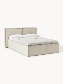 Camas Continentales|Camas>Westwing Collection Cama continental de pana Lennon Pana beige claro