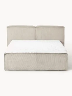 Camas Continentales|Camas></noscript>Westwing Collection Cama continental de pana Lennon Pana beige claro