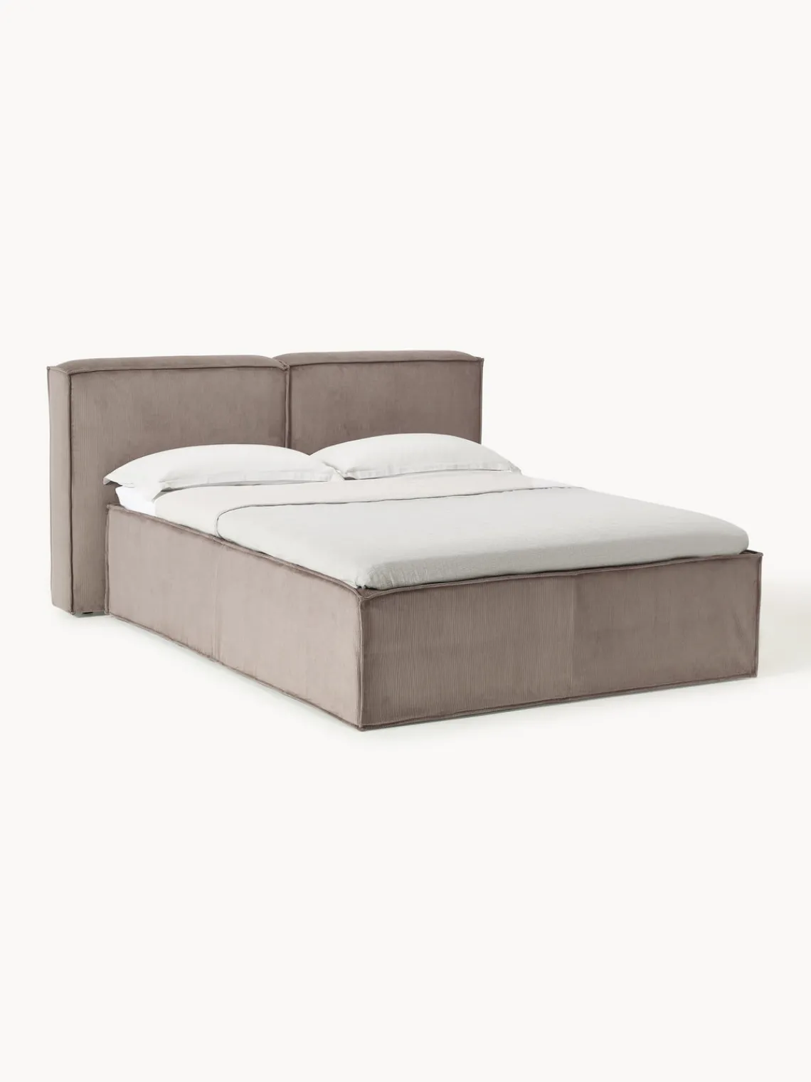 Hot Cama continental de pana Lennon Camas Continentales|Camas