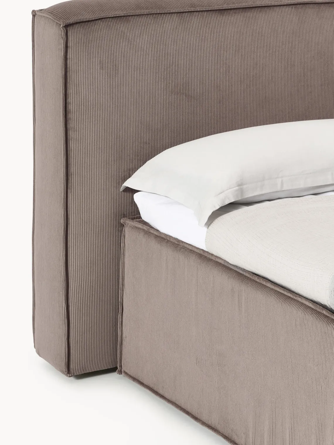 Hot Cama continental de pana Lennon Camas Continentales|Camas