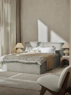 Sale Cama continental de pana Lennon Camas Continentales|Camas